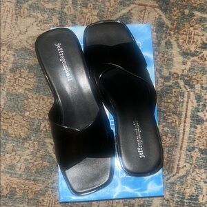 Jeffrey Campbell Black  Slide Sandals